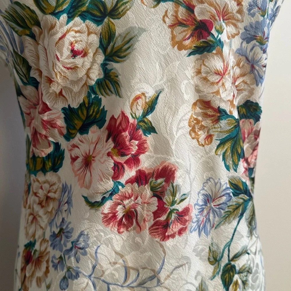 Vintage Y2K Womens Floral Fairy Grunge Romantic Coquette‎ Mini Slip Dress Small